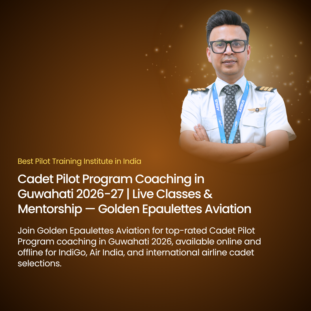Cadet Pilot Program Coaching in Guwahati 2026-27 | Live Classes & Mentorship — Golden Epaulettes Aviation